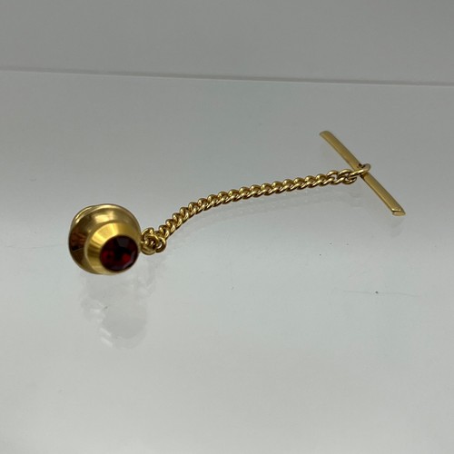 Vintage gold tone tie - gold, pin