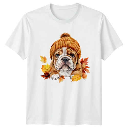 Cute watercolor bulldog puppy - bulldog,