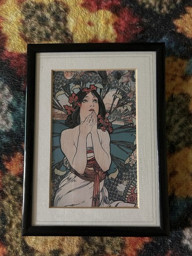 Framed art nouveau style lady - framed,