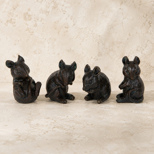 Bronze effect resin mouse - bronze,
