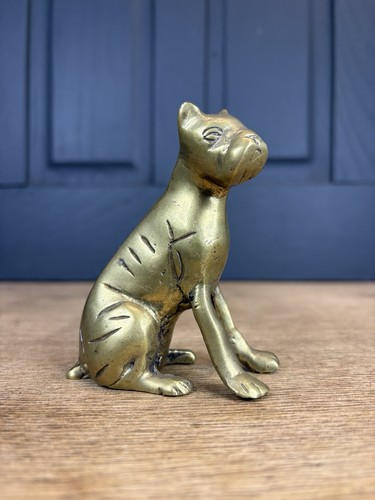 Vintage brass boxer dog - boxer,