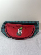 Busquets Bum Bag Teddy Bear Design French Genius Tartan Nylon Adjustable