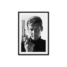 Roger Moore With A Gun As