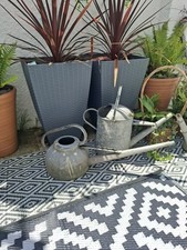Vintage Galvanised long spout Watering Can  / Planter