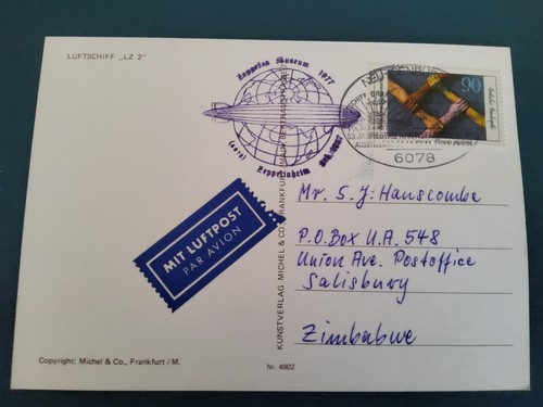 Postcard zeppelin lz2 - postcard,