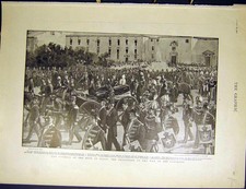 Old Antique Print Funeral King