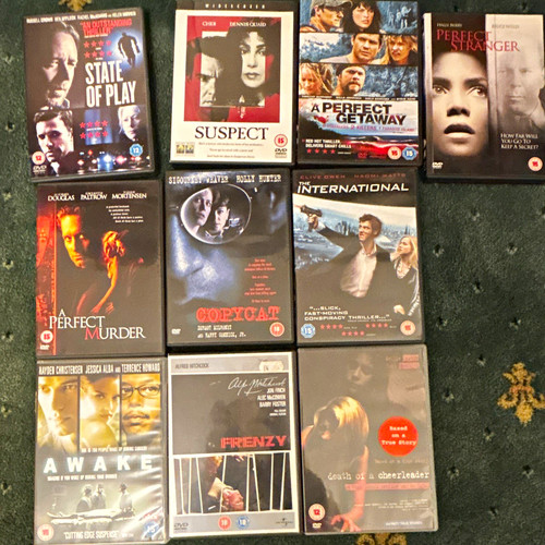 Job lot thriller dvds - 10,