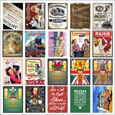 Various Retro Tin Metal Novelty Replica Signs Home Bar Kitchen Man Cave Shed M57