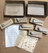 Vintage Decorative Pipe Lore-White Clay Set Of 6 Pipes- Unsmoked-Original Boxes