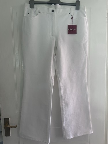 Olsen white jeans size - jeans, uk