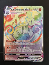 Pokemon Chandelure VMAX Holo Card 265/264 Fusion Strike Rainbow Rare Full Art