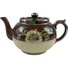 Vintage Ceramic Floral Brown