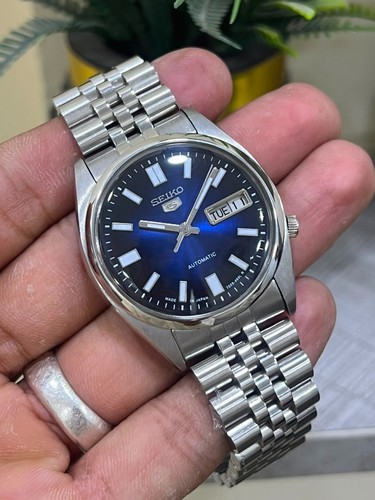 Seiko automatic blue and - 5,