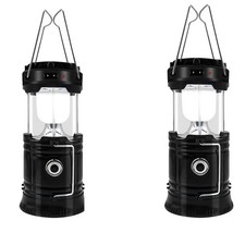 2 X LED Portable Camping Torch Battery Operated Lantern Night Light Tent Lamp UK