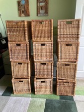 Ikea Rattan Branas Baskets x 12 Fit Kallax/Expedit 32x35x32cm  (Natural)