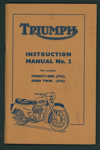 Triumph manual - manual, (1958)