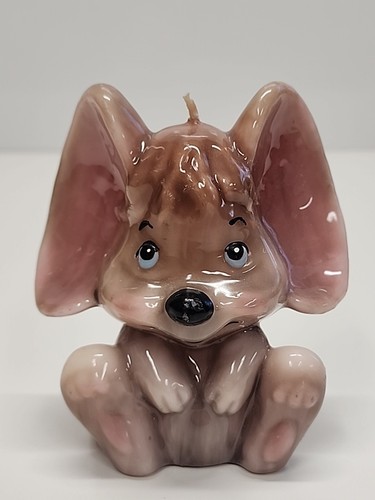 Vtg sitting mouse wax candle - vtg,