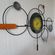 Metal Wall Art Clock Sculpture