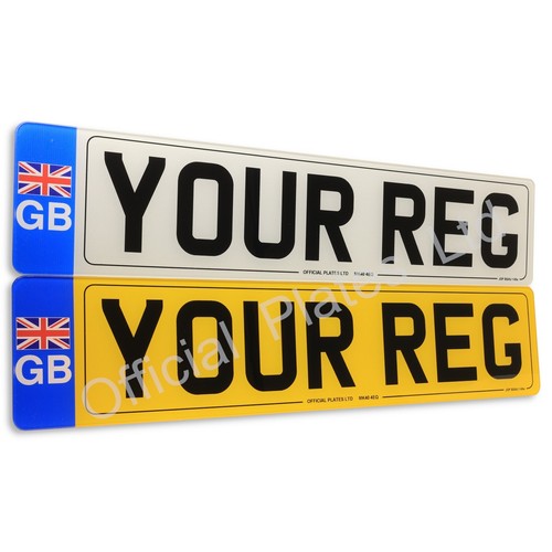 Number plate front - front, rear
