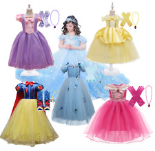 Quality Girls Princess Kids Party Cosplay Costume Fancy Dress+Accessories Set