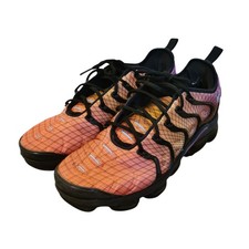 Nike Air Trainers Vapormax Plus Mens UK 9.5 "Sunset Grid" Rare Good Condition