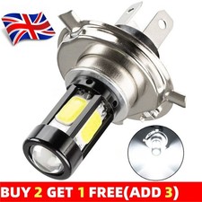 H4 HS1 LED Bulb White Motorcycle Headlight LED Hi-Lo Beam Light Lamp Bulbs