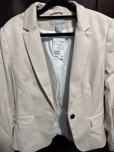 Women bone blazer size - bone,