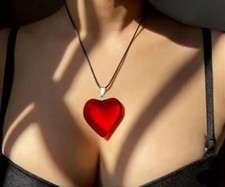 Big 4cm Red Glass Heart