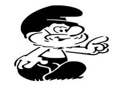 Smurf vinyl car Decal /