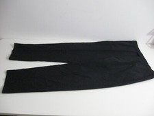 NEXT WOOL PLUS LYCRA WOOL RICH BLEND MENS BLACK PINSTRIPE TROUSERS 36"L