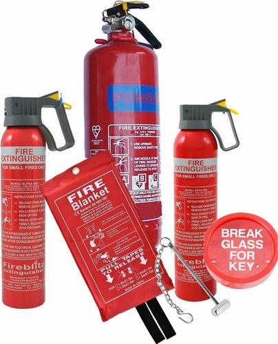 Powder fire extinguisher - fire,