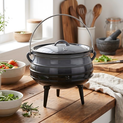 Cast iron potjie stew pot - iron,
