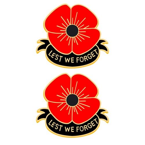 Pcs red poppy - 6,