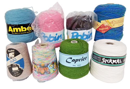 Machine knitting cone yarns - machine,