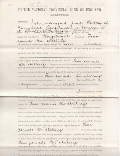 Receipt for james - qv,
