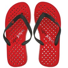 MENS URBAN BEACH FRESH RED FLIP FLOPS TOE POST BEACH SANDALS