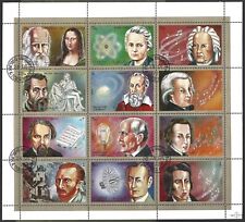 Sharjah, 1972, Artists,Scientists,Music, CTO Used Full Sheet of 12 Stamps B19240