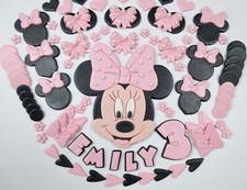 Pink Minnie Mouse Cake Topper