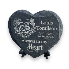 Memorial Slate Heart