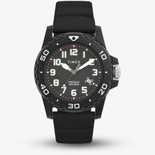 Timex Diver Style Black Rubber