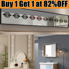 10PCS Mirror Flower Wall Sticker Acrylic Mural Decal Wall 3D Decor Removable