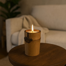 Handmade Bamboo Candle Holder