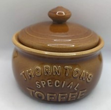 Vintage British Thorntons Special Toffee pot Retro gloss glaze jar Christmas 