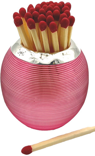 Silver mounted cranberry glass - silver,