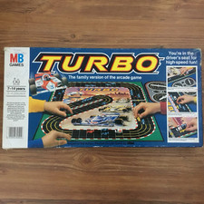 Turbo, Vintage MB board Game, Driving, Car, Version Of Arcade Game, Fun 