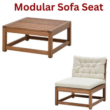 IKEA NAMMARO Outdoor Furniture Modular Sofa Section Light Brown Stained