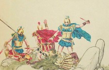 Vintage ink painting theatre