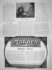 Old Antique Print 1908