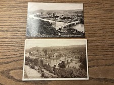 Postcard x2 – The Severn from Castle Walk Bridgenorth, Shropshire.
