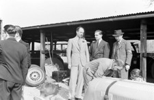 Raymond Mays supervises the preparation of one of the ERAs 1939 Racing Old Photo